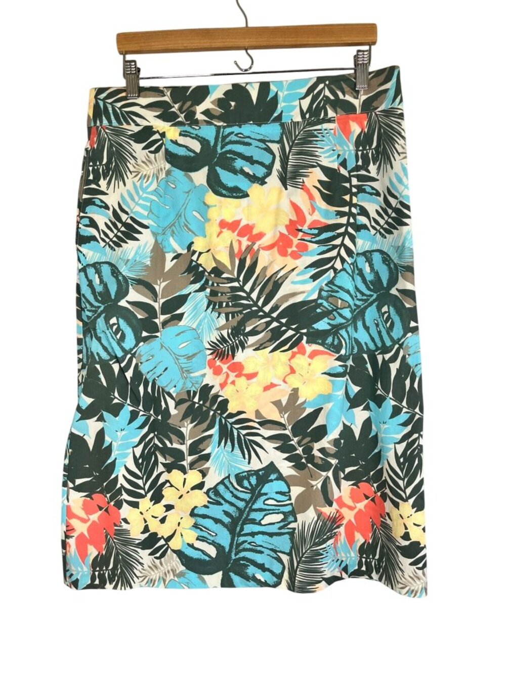 Colorful‎ Floral Skirt 12 Tropical Resort Preppy Cruise Beach Summer Boho Hippie